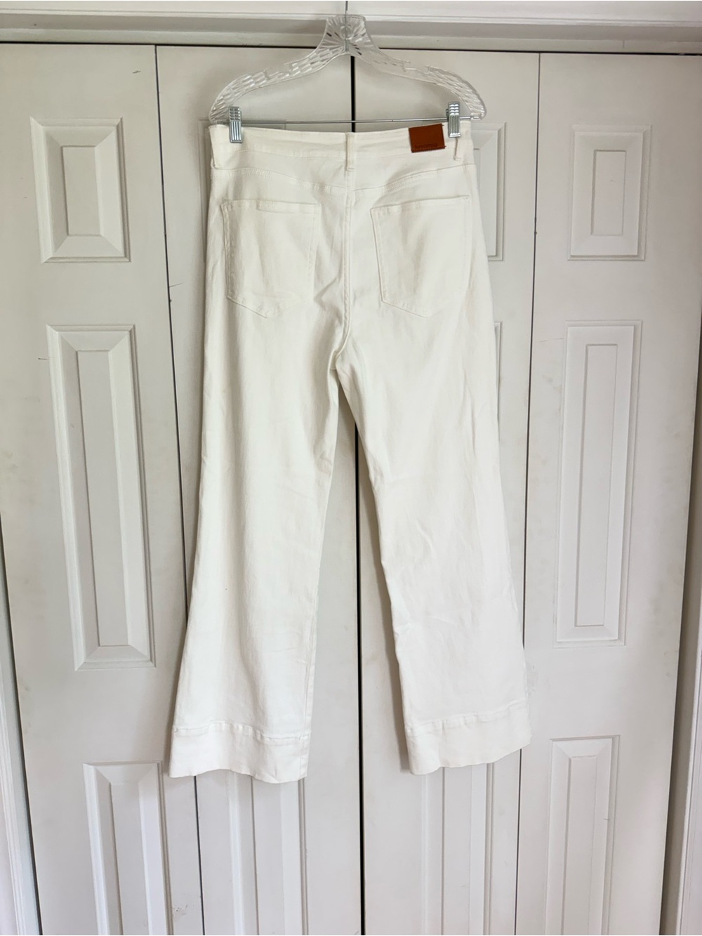 Luvamia Women’s White Denim Preppy Feminine Classic White Jean Pants Size Large - Picture 5 of 9